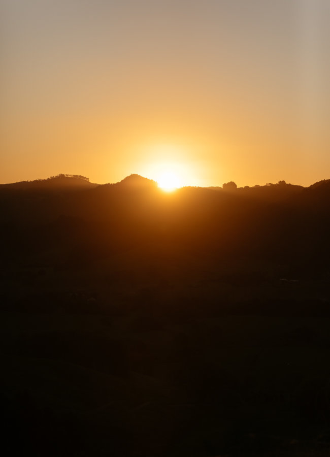 Our water 3 Sun setting over the hills of the Matakana Coast